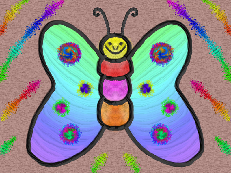 Scribblify App Artwork - Rainbow Butterfly